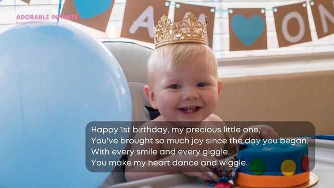 Sweet and beautiful 1st birthday poems for son