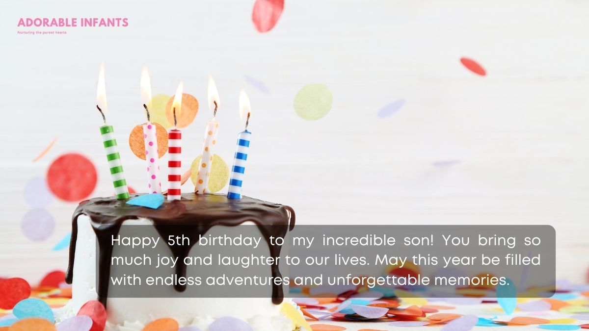 Sweet and sentimental 5th birthday wishes for son