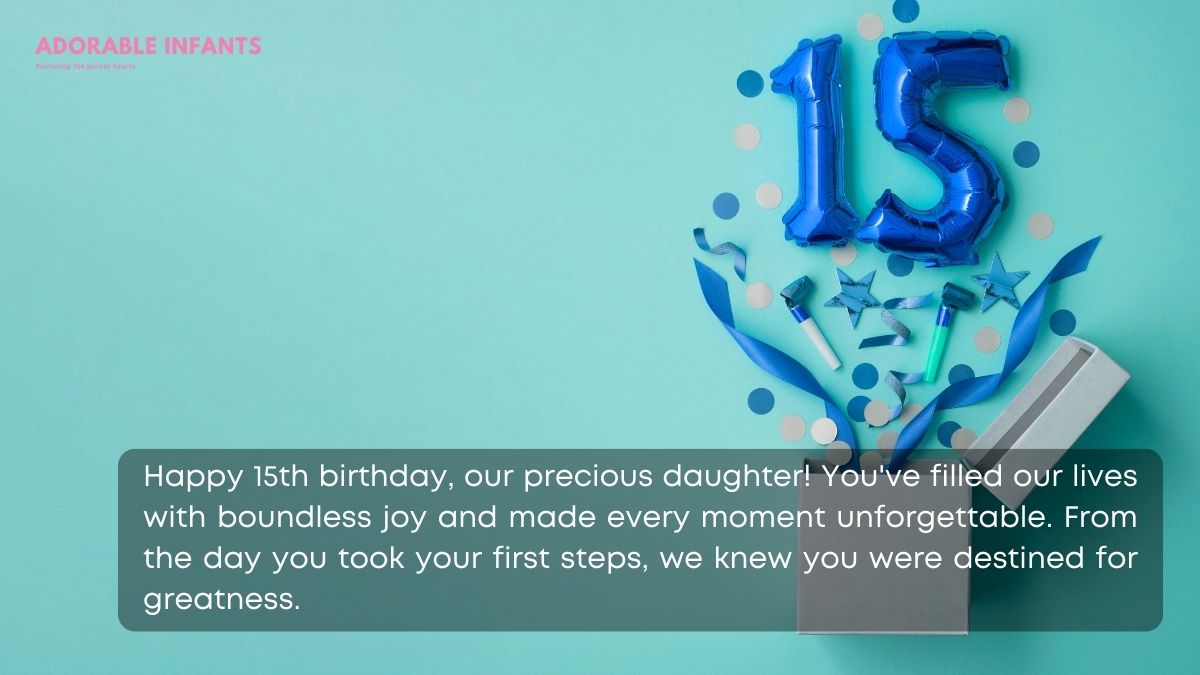 Emotional happy 15th birthday daughter wishes from parents