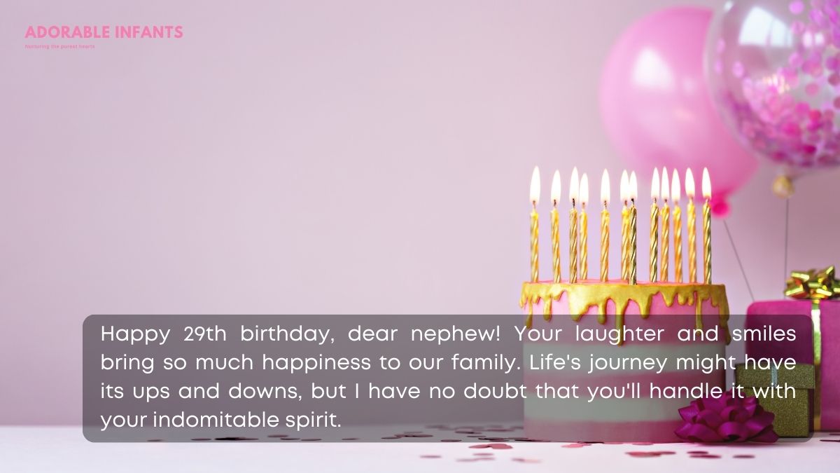 Emotional happy 29th birthday nephew wishes