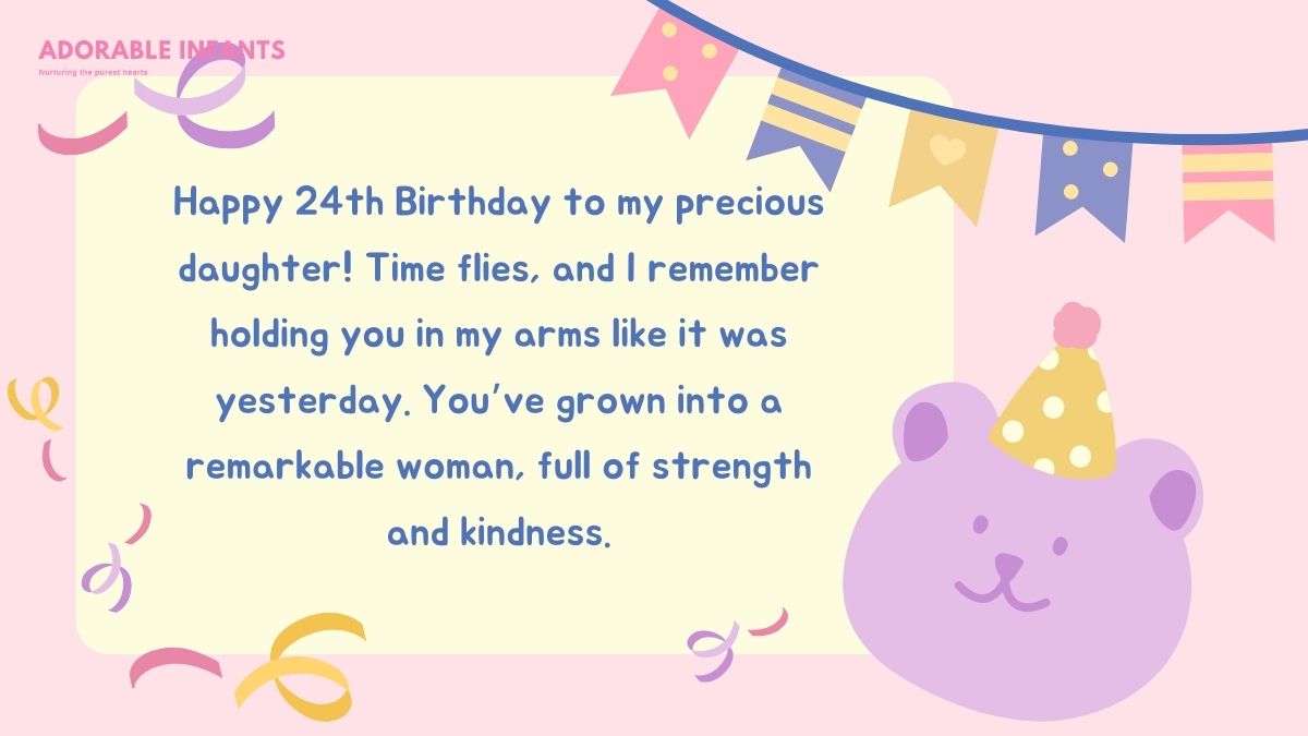 Happy 24th birthday to my daughter messages