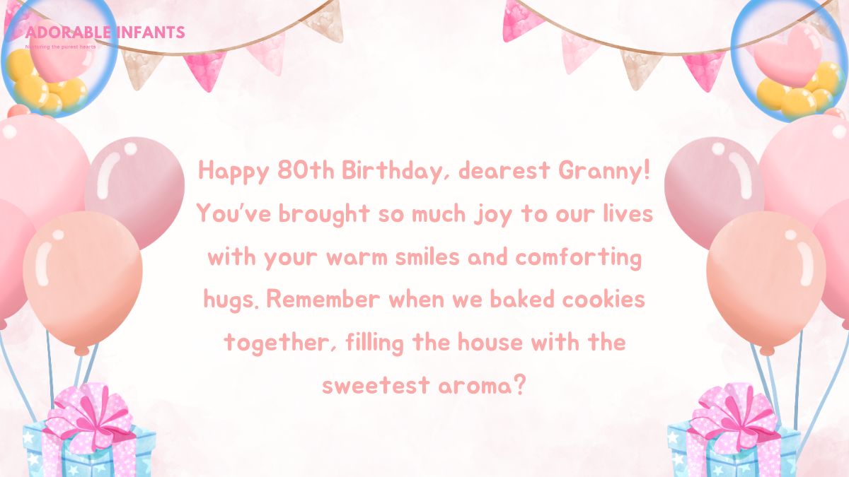 Happy 80th birthday to my granny messages
