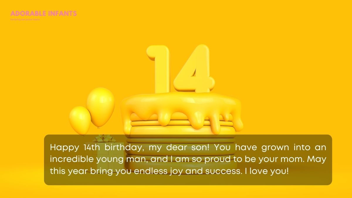 Heartwarming 14th birthday wishes for son from mom