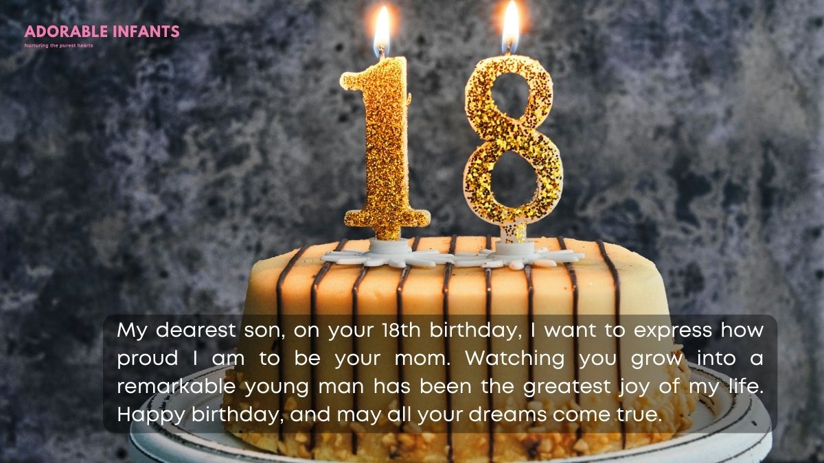 Heartwarming 18th birthday wishes for son from mom