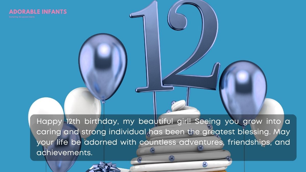 Heartwarming happy 12th birthday wishes for daughter from mom