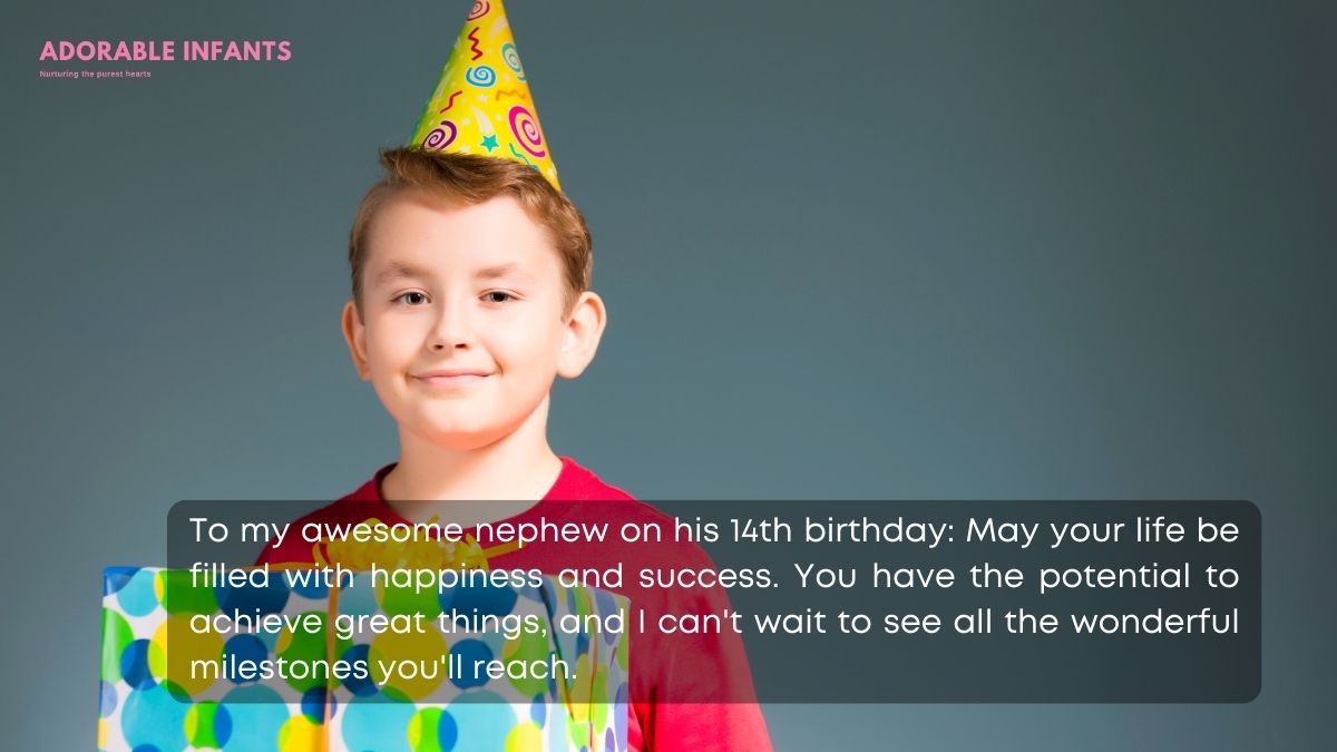 Heartwarming happy 14th birthday nephew wishes from Aunt