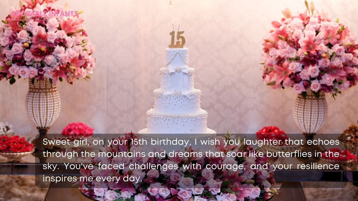 Heartwarming happy 15th birthday daughter wishes from mom