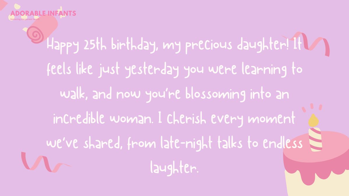 Heartwarming happy 25th birthday daughter wishes from mom