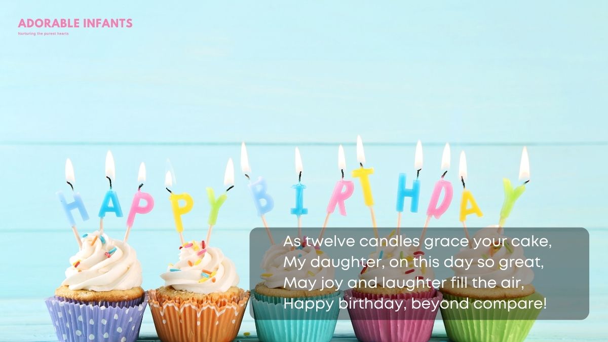 Sweet and beautiful happy 12th birthday to my daughter poems