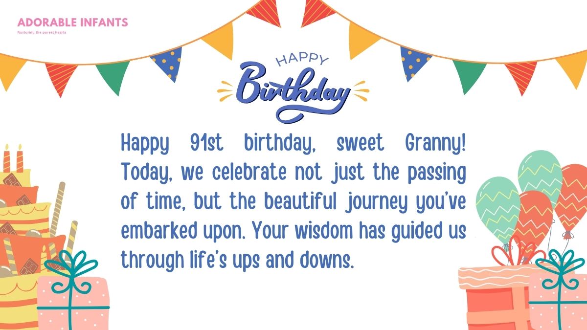 Happy 91st birthday granny wishes to celebrate a wonderful milestone