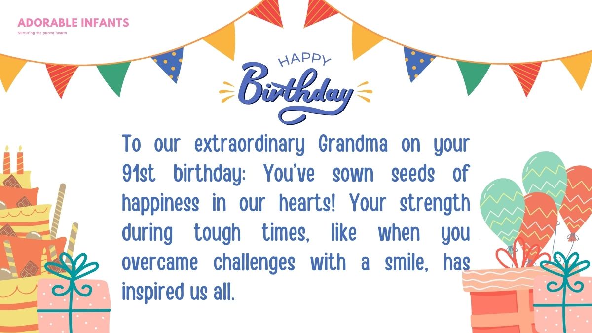 Joyous, happy 91st birthday quotes for grandma