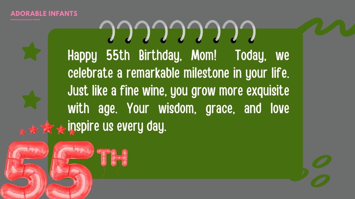 Happy 55th birthday mom wishes to celebrate a wonderful milestone