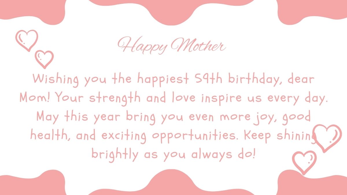 Happy 59th birthday mom wishes to celebrate a wonderful milestone