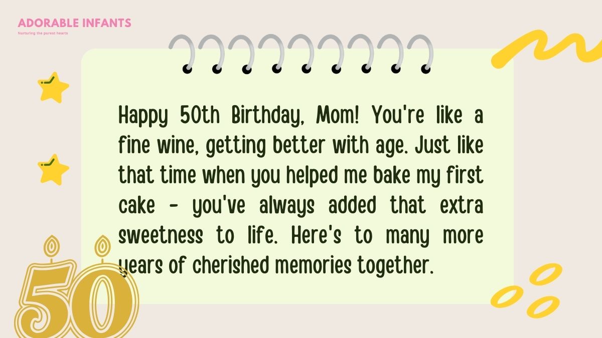 Special, best birthday wishes for mom turning 50