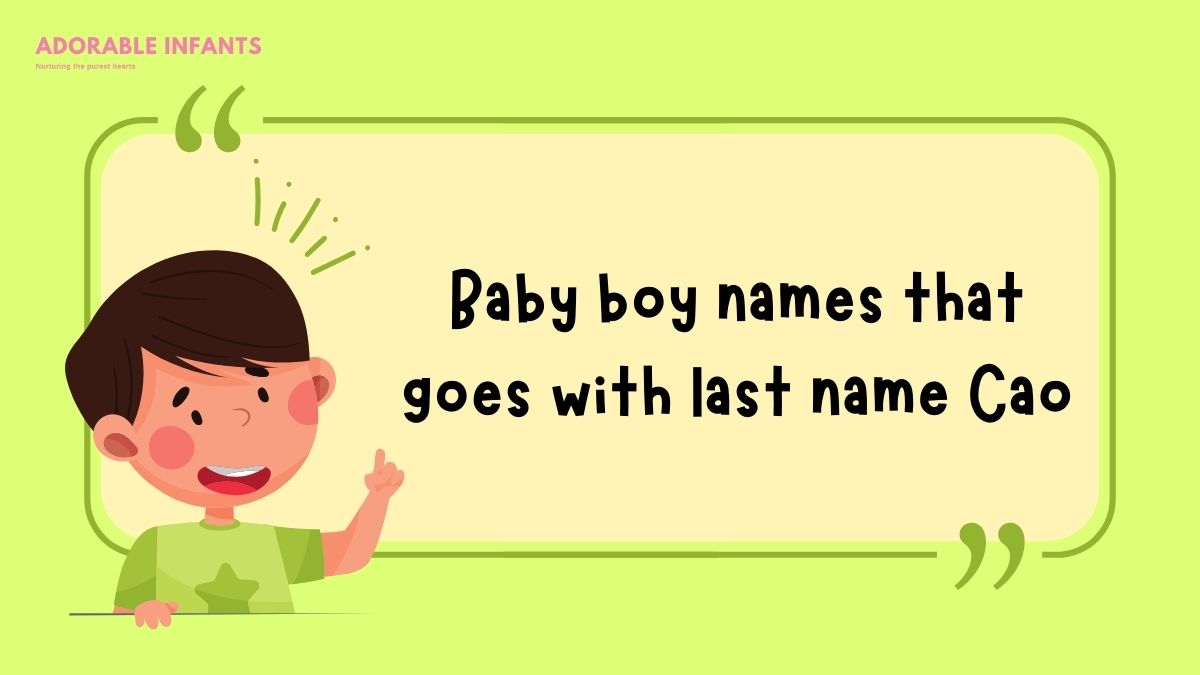 Baby boy names that goes with last name Cao