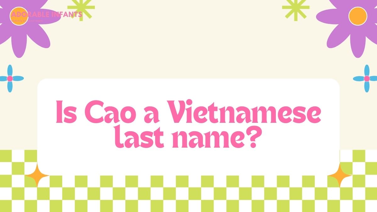Is Cao a Vietnamese last name?